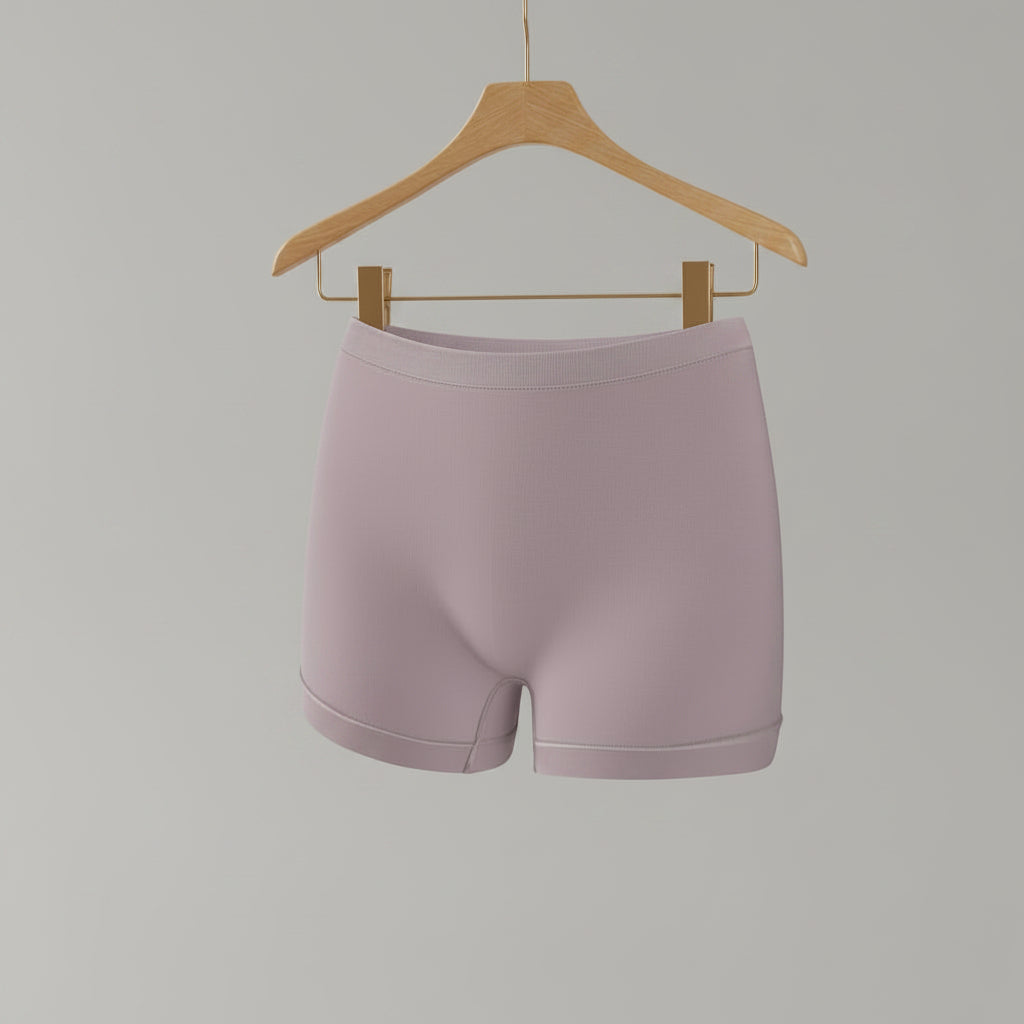 Purple shorts on a white background