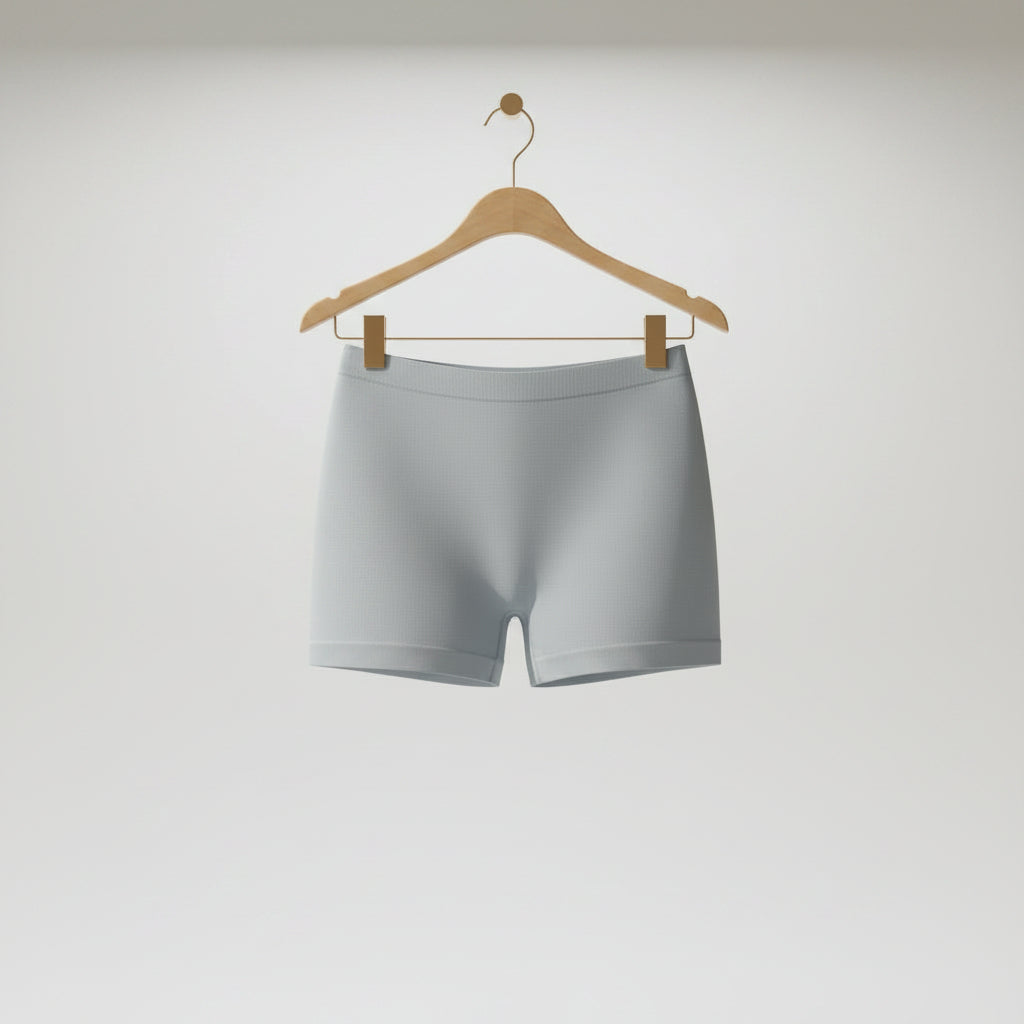 Gray shorts on a white background